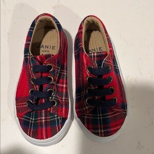 Like New Janie & Jack Plaid Sneakers - Toddler size 6